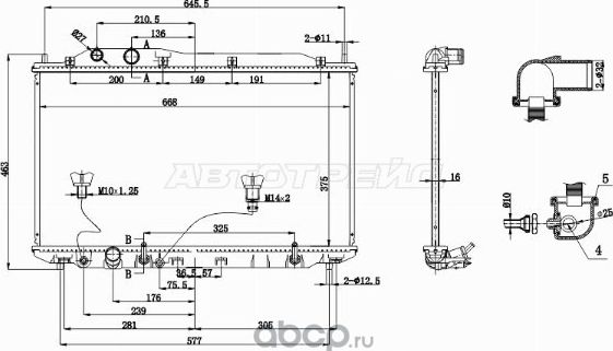 Радиатор HONDA CIVIC 4D 05- под хомут (SAT). Артикул HD0002FD
