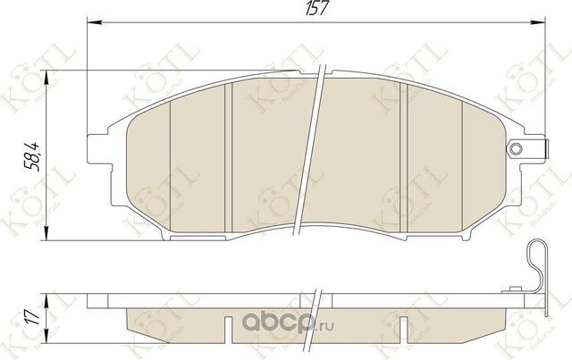 Колодки тормозные дисковые передние к-т NISSAN  INFINITI  RENAULT (Kotl) Kotl. Артикул 3392kt