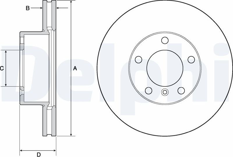 Тормозной диск Delphi. Артикул BG9145C