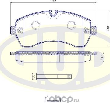 Тормозные колодки G.U.D.. Артикул GBP124300