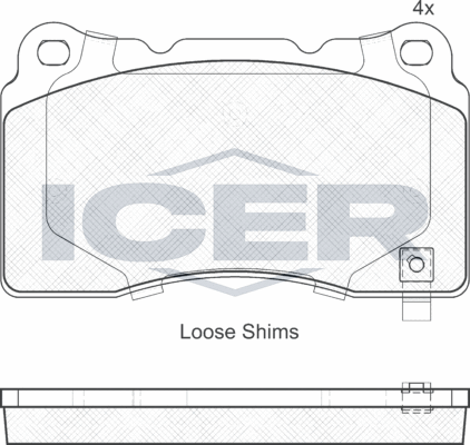 Тормозные колодки Icer. Артикул 181990