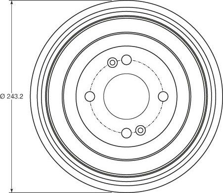 Тормозной барабан TRW задний для Kia Rio II 2005-2011. Артикул DB4422