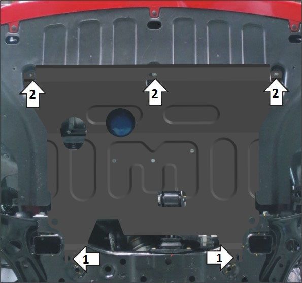 Защита АвтоСтандарт для картера и КПП Kia Rio IV (вкл. X-Line) 2017-2026. Артикул 50912