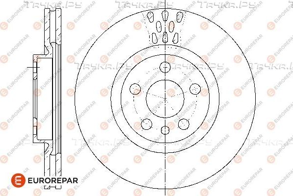 Тормозной диск Eurorepar передний для Citroen Jumpy I 2002-2003. Артикул 1667857580