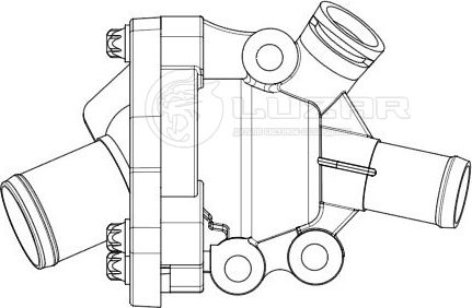 Термостат VOLVO S60 /S80 /XC60 2.4I/2.5T (90°С) (C АЛЮМ. корпусом) 08- (Luzar). Артикул LT 1007
