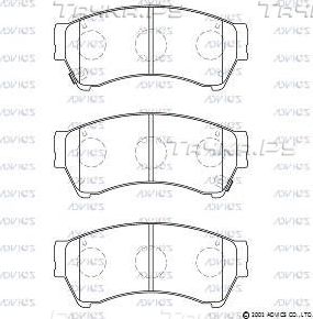 Тормозные колодки Advics передние для FAW Besturn B70 2014-2014. Артикул SN143P