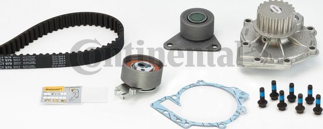 Помпа (водяной насос) с комплектом ремня ГРМ ContiTech для Volvo S80 I 1998-2006. Артикул CT979WP1
