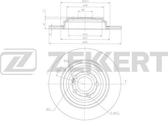 Тормозной диск Zekkert. Артикул BS-6445