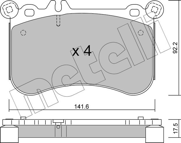 Тормозные колодки Metelli. Артикул 22-1133-0