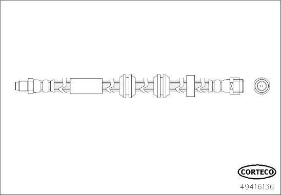 Тормозной шланг Corteco. Артикул 49416136