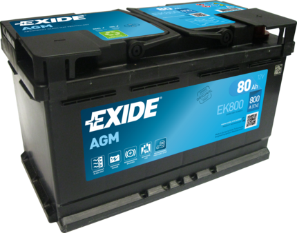Аккумулятор Exide AGM для Mercedes-Benz E-Класс V (W213, S213, C238) 2016-2022. Артикул EK800