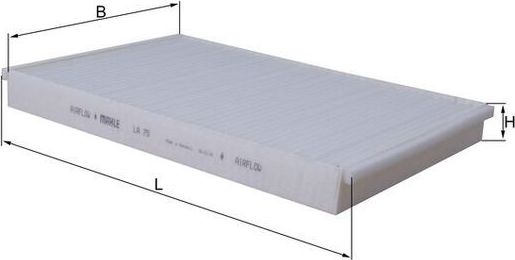 Салонный фильтр Mahle-Knecht. Артикул LA 75