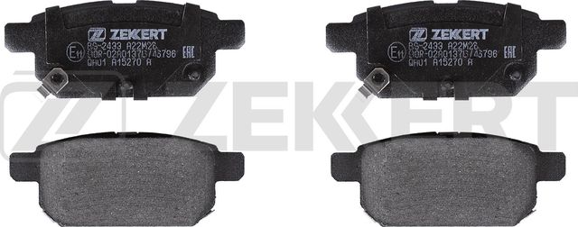 Тормозные колодки Zekkert задние для Suzuki Vitara II 2015-2026. Артикул BS-2433