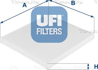 Салонный фильтр UFI внутренний для Fiat 500 II 2007-2011. Артикул 53.088.00