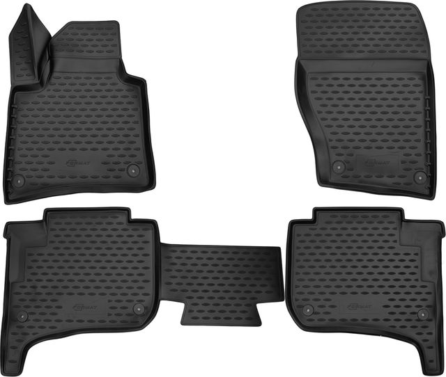 Коврики 3D Format c повышенной износостойкостью для салона Volkswagen Touareg (2-х зонный климат контроль) II 2010-2018. Артикул FORMAT.3D.51.31.210k