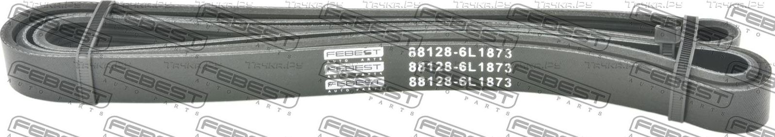 Приводной ремень поликлиновой Febest для BMW 1 I (E81/E82/E87/E88) 2004-2011. Артикул 88128-6L1873