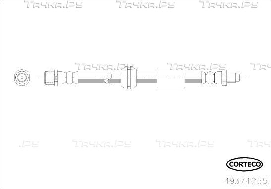 Тормозной шланг Corteco. Артикул 49374255