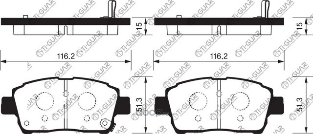 Тормозные колодки (TI-Guar). Артикул TG713C