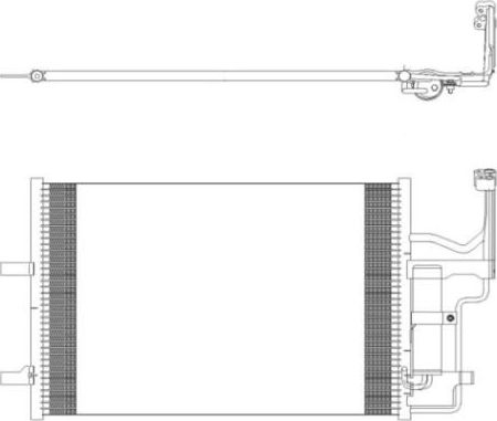 Радиатор кондиционера (конденсатор) Sakura для Mazda 5 I (CR) 2005-2010. Артикул 5301-9803