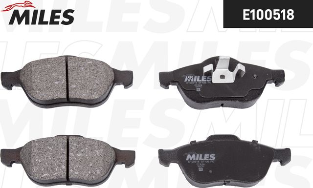 Тормозные колодки Miles (Semi-Metallic) передние для Renault Vel Satis I 2002-2009. Артикул E100518