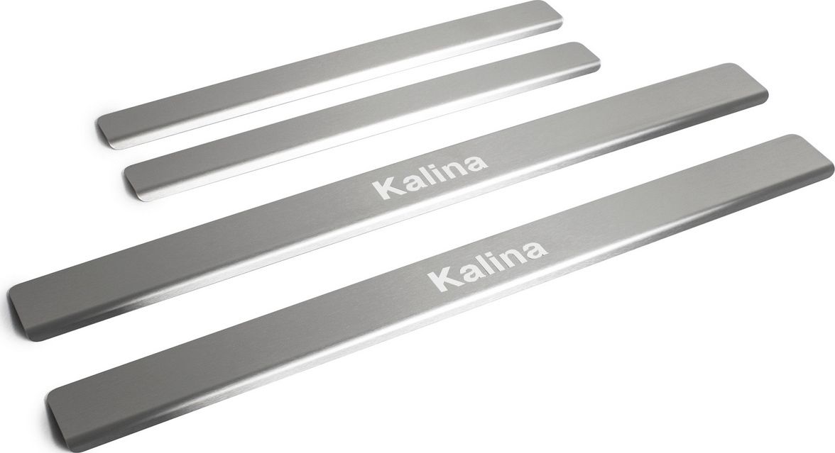 Накладки Rival на пороги (с надписью) для Lada Kalina II 2013-2018. Артикул NP.6005.3