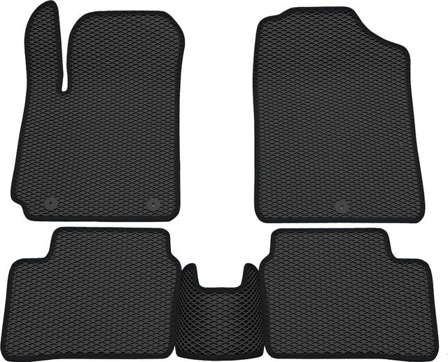 Коврики Rezkon EVA для салона Kia Picanto II 2011-2017 Черный кант. Артикул 9021050201