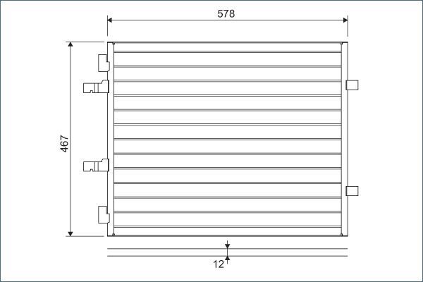 Радиатор кондиционера (конденсатор) Valeo для Renault Trafic II 2006-2014. Артикул 814172