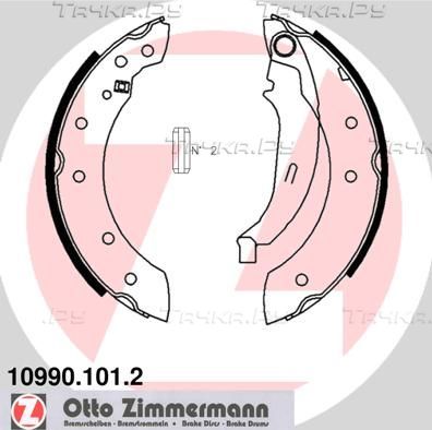 Тормозные колодки Zimmermann задние для Renault Clio II 1998-2013. Артикул 10990.101.2