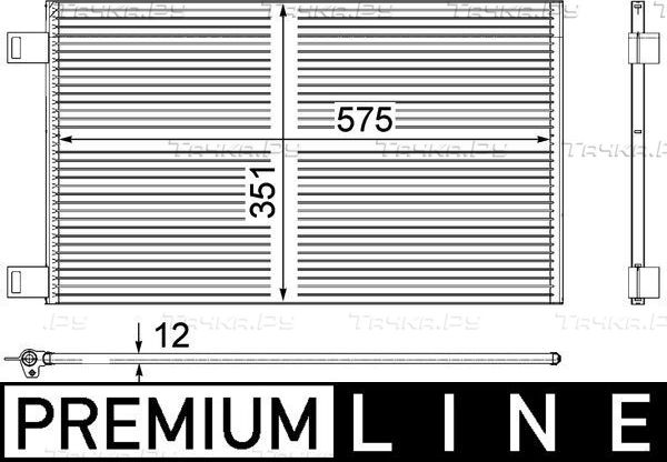 Радиатор кондиционера (конденсатор) Mahle Premium. Артикул AC 569 000P