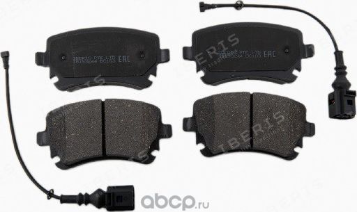 Колодки тормозные дисковые задние, комплект с датчиком (Iberis). Артикул IB153244