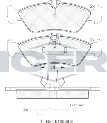 Тормозные колодки Icer задние для Mercedes-Benz G-Класс W463 I 1989-2018. Артикул 141103