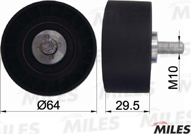 Направляющий (ведущий) ролик ремня ГРМ Miles для Daewoo Espero 1993-1999. Артикул AG02002