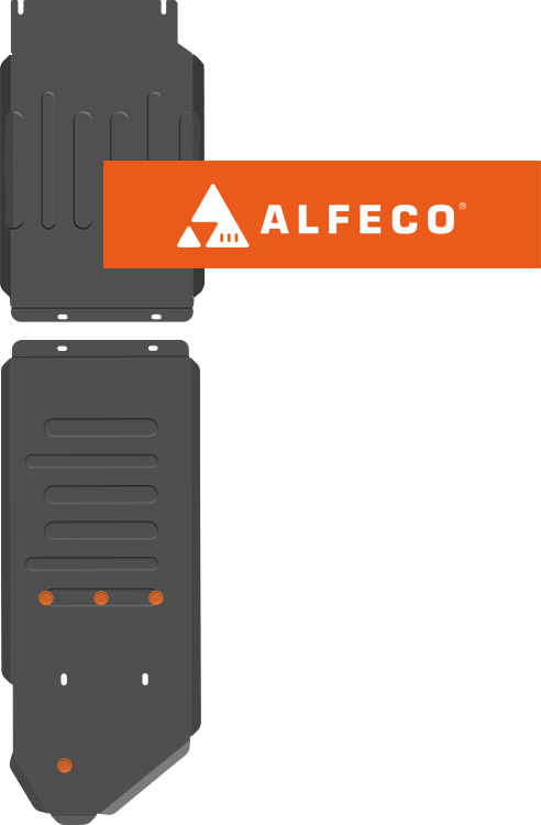 Защита Alfeco для топливного бака Haval H9 4WD 2018-2026. Артикул ALF.55.064