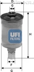 Топливный фильтр UFI для Fiat Croma I 1985-1996. Артикул 31.511.00