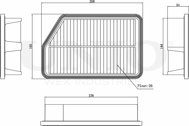 Фильтр воздушный (Unio). Артикул FLT-10004
