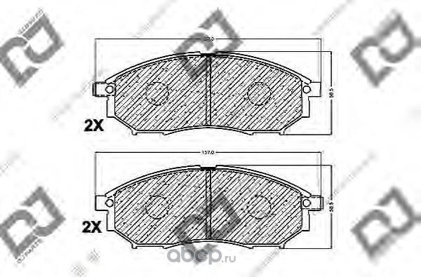 Колодки тормозные дисковые (DJ Parts). Артикул BP1410