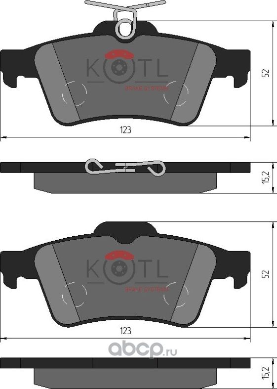 Колодки тормозные дисковые задние к-т задние FORD(C-MAX  FOCUS  GRAND  KUGA  TOURNEO  TRANSIT)  JAGU (Kotl) Kotl. Артикул 2086kt