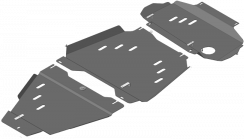 Защита Мотодор для картера, КПП, РК Nissan Pathfinder R51 2004-2014. Артикул 11413