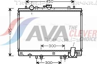 Радиатор охлаждения двигателя AVA ** CLEVER FIT ** для Mitsubishi L200 III 1996-2007. Артикул MT2192