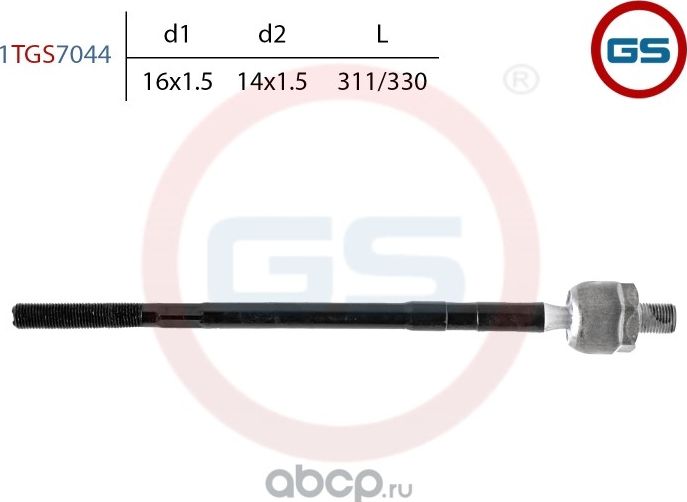 Тяга рулевая VW Polo Sedan 2011-2020 (GS). Артикул 1TGS7044