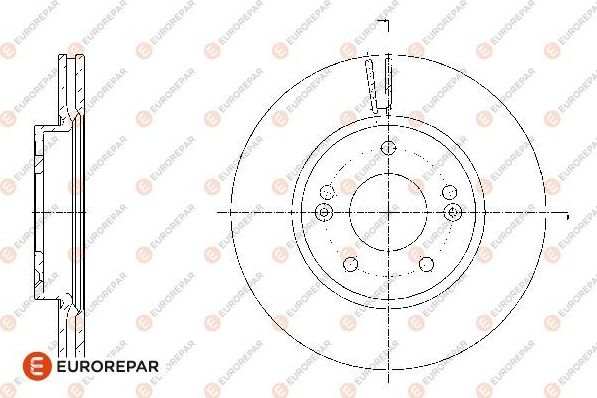 Тормозной диск Eurorepar. Артикул 1667849380