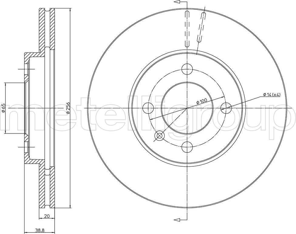 Тормозной диск Metelli. Артикул 23-0230C