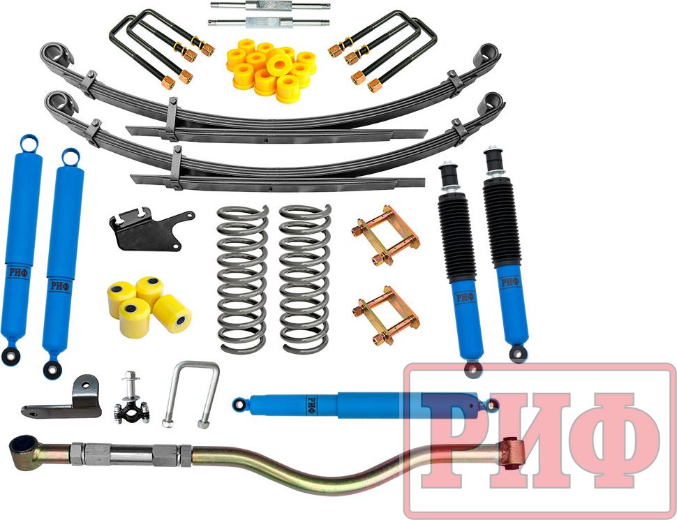 Лифт-комплект РИФ арктический мягкий для УАЗ Patriot 2005-2026, лифт 30 мм. Артикул RIF-Patr-A-Arc