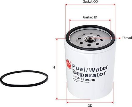 Топливный фильтр-сепаратор Sakura. Артикул SFC-7109-30