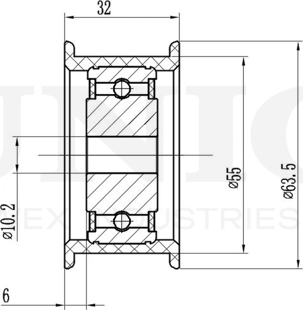 Ролик зубчатого ремня ГРМ направляющий (Unio). Артикул TNS-10261