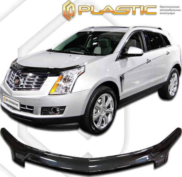 Дефлектор СА Пластик для капота exclusive (Classic черный) Cadillac SRX II 5-дв. 2009-2016. Артикул 2010060111125