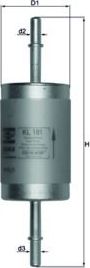 Топливный фильтр Mahle-Knecht. Артикул KL 181