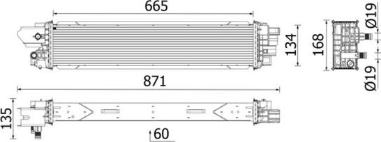Интеркулер Mahle Premium. Артикул CI 664 000P
