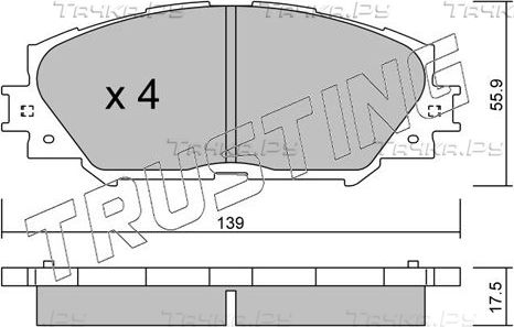 Тормозные колодки Trusting передние для Toyota Verso-S 2010-2016. Артикул 763.0