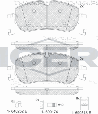 Тормозные колодки Icer передние для Land Rover Range Rover Evoque II 2018-2026. Артикул 182451